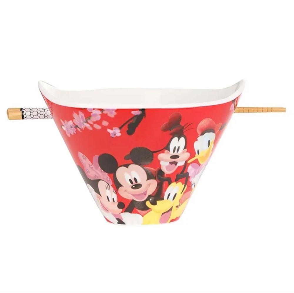 NEW! Disney Mickey & Friends Ramen Bowl & Chopsticks 454 g